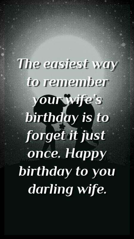 happy bday message to wife